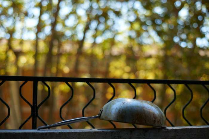 On Rachel's balcony in Rome